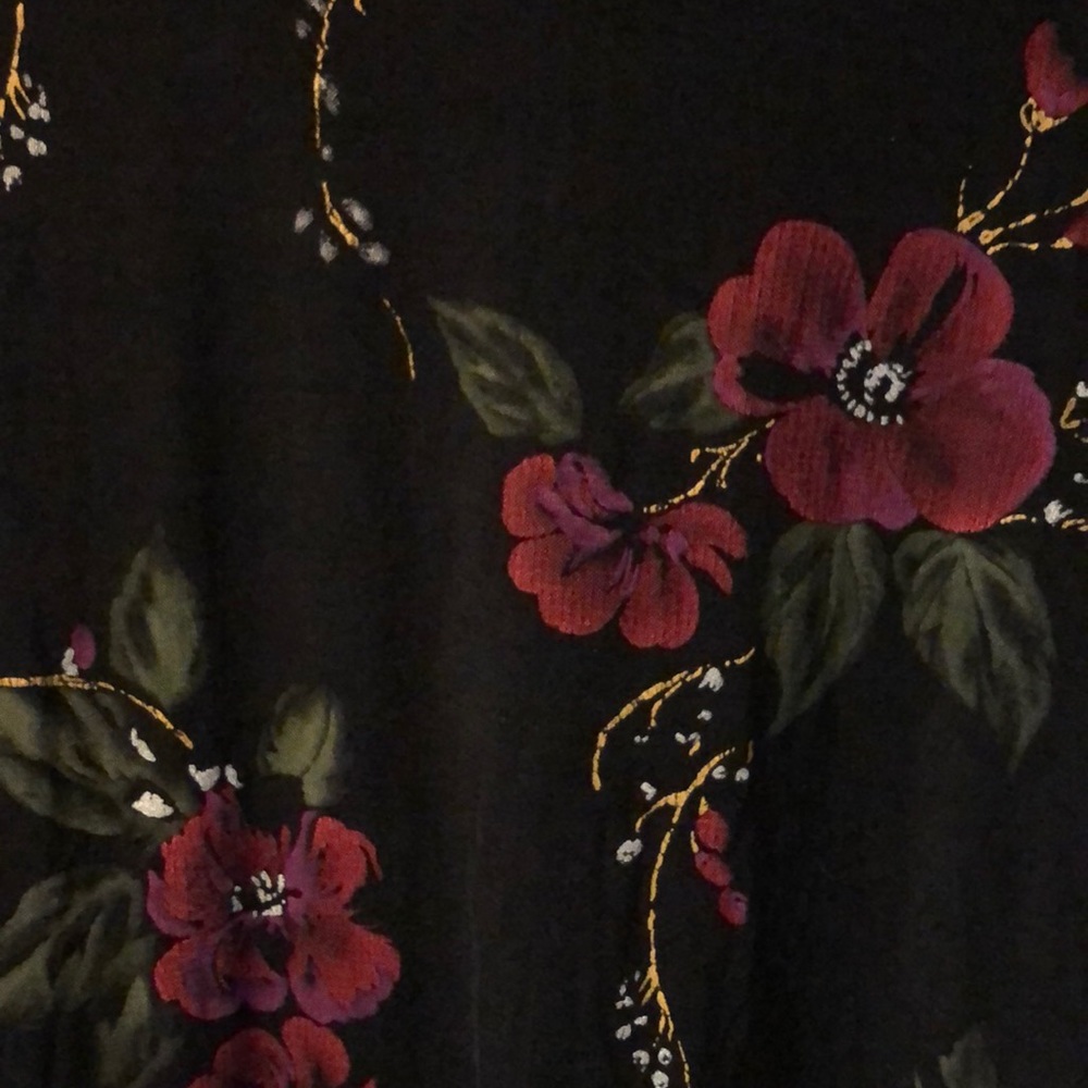 Nylon Floral Blouse TShirt Edgy Hipster Classy